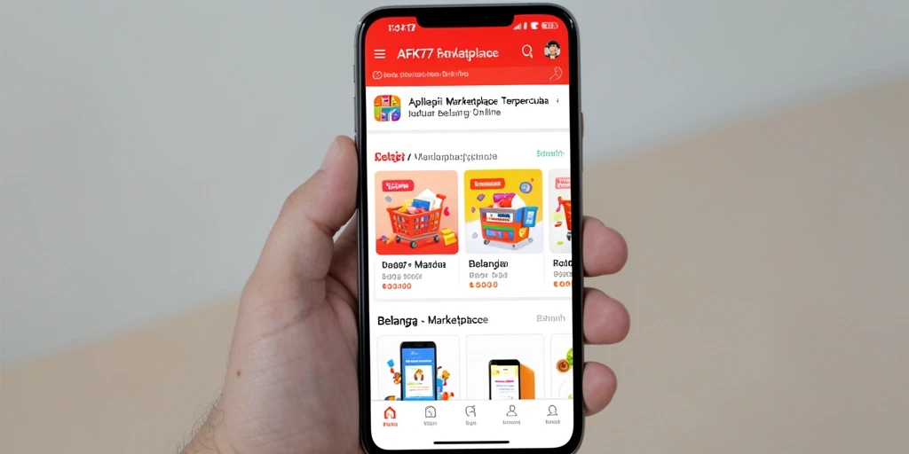 Tampilan antarmuka aplikasi AFK77 yang modern dan mudah digunakan.