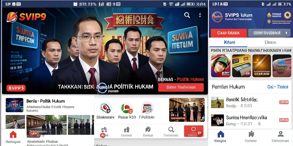 Tampilan antarmuka modern dan fungsional SVIP9 untuk berita politik hukum.